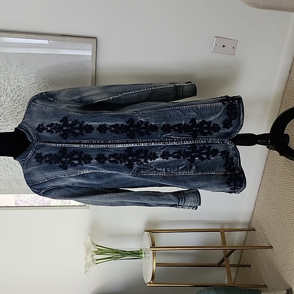 Unique Denim Embroidered Jacket